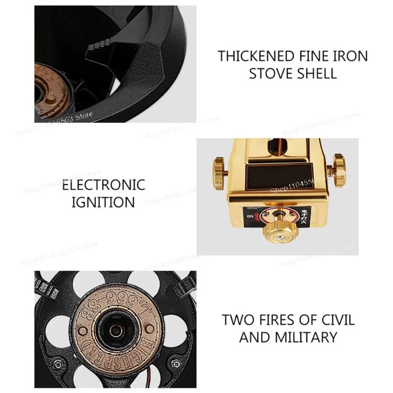 Fornello a gas singolo a risparmio energetico: piano cottura a fuoco feroce di livello commerciale per cucina (gas liquefatto)