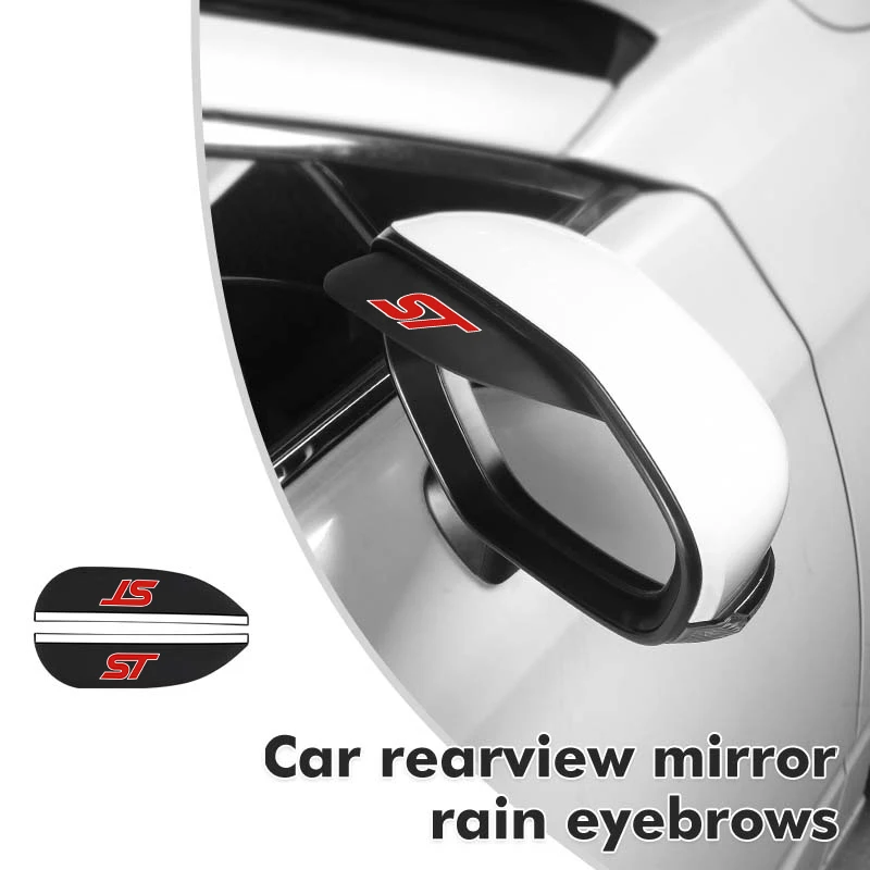 Для Ford ПВХ автомобильное зеркало заднего вида наклейка дождевик брови непромокаемая крышка ST Focus Fiesta Ranger Escort Falcon Flex S-MAX Kuga