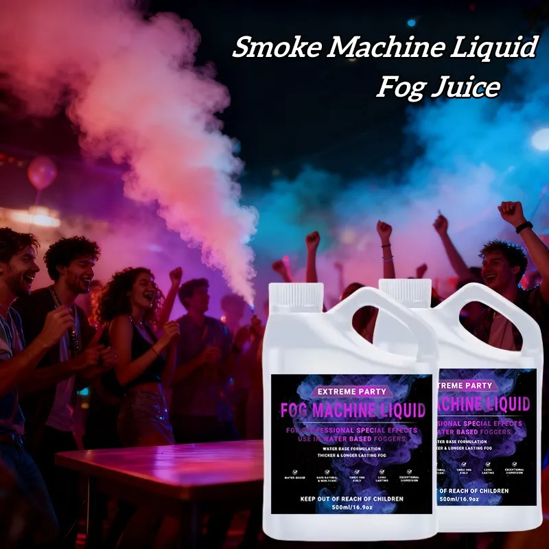 500ml/1000ml High Quality Water-Based Smoke Machine Liquid Fog Juice Fogger Suitable for Concerts, Parties, Stage DJ Systems