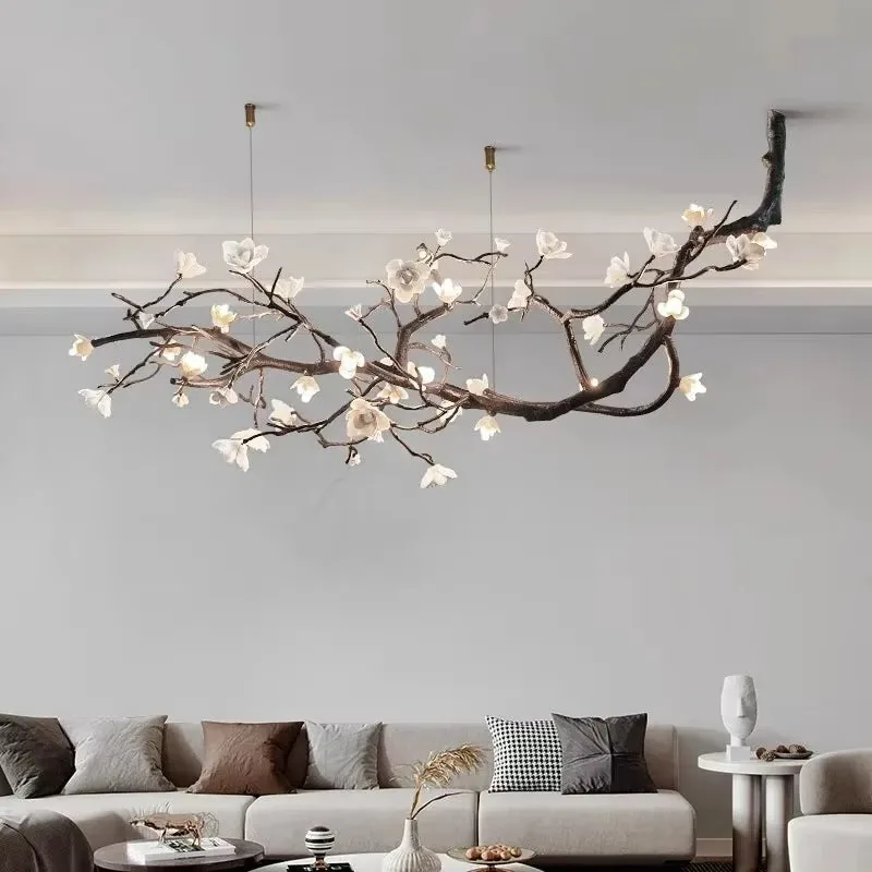 

Modern designer's villa living room copper chandelier
