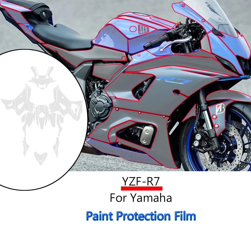 

R7 TPU Motorcycle Protection Film For Yamaha YZF R7 YZF-r7 Fairing Set Body PPF Anti-Scratch Protective Film Invisible Car Cover