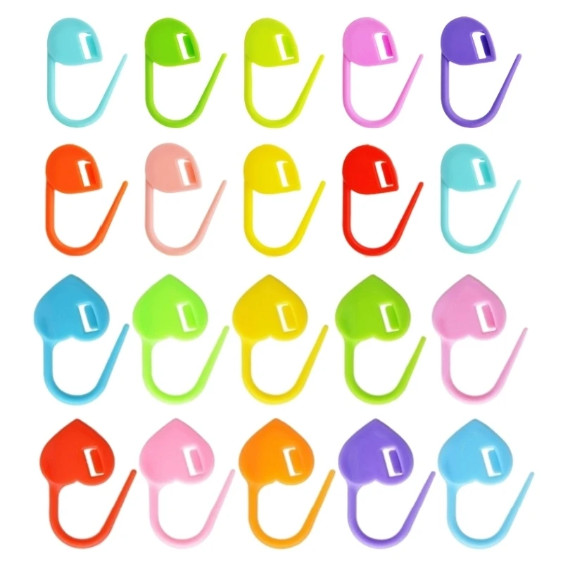 100Pcs Mix Color Plastic Resin Small Clip Locking Stitch Markers Crochet Latch Knitting Tools Needle Clip Hook Sewing Tools