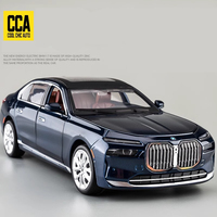 CCA 1:24 BMW THE I7 G70 M70L Pure Electric New Energy Limousine Alloy Metal Diecast Car Model Sound & Light Gift For Boyfriend