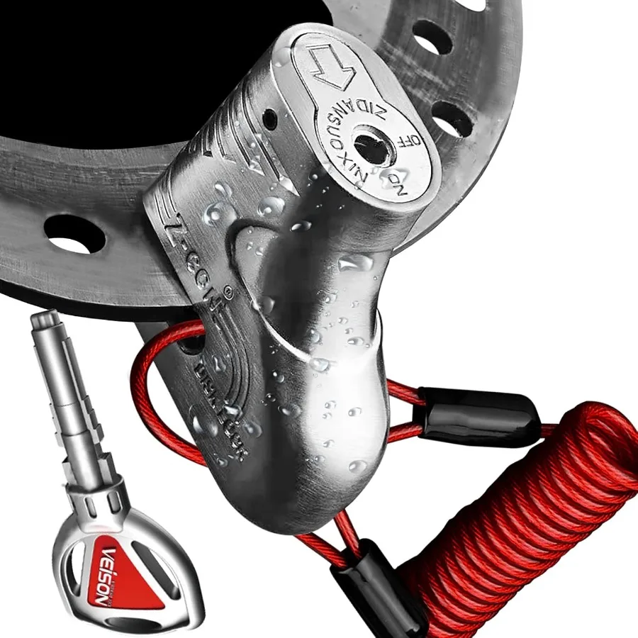 

Heavyweight AntiTheft Cable Locks with Combination for Adult Bikes Secure Wheel Disk Lock Accessories in Silver for Outdoor Cyc