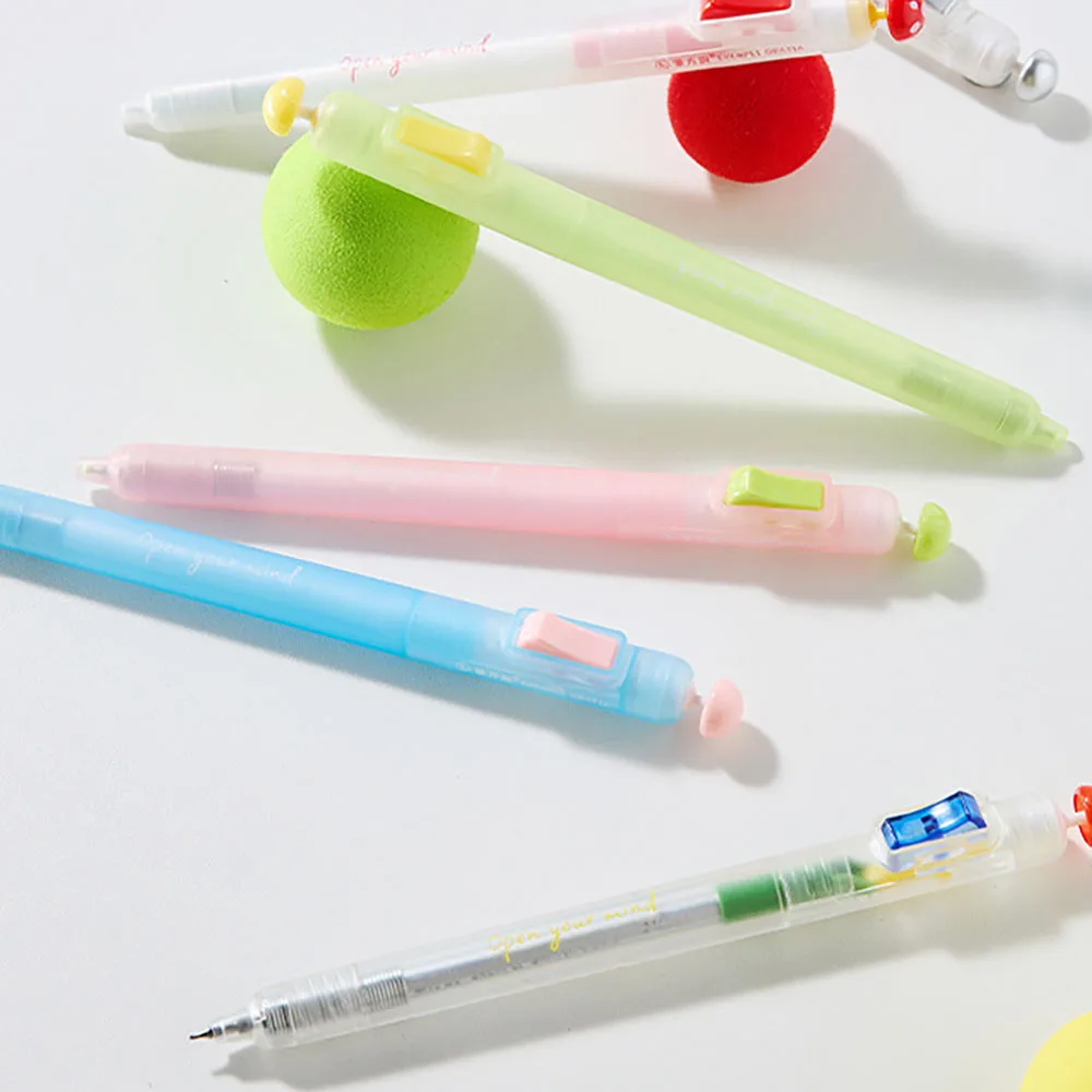 Open the idea and release the gel pen, switch on and off the pen, and press the student specific question brush pen