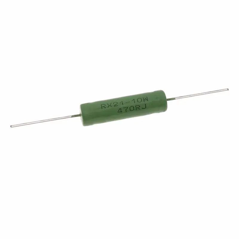 Imagem -02 - Resistor de Ferida de Fio Rx21 10w de Resistência 1r 10r 100r 1k 10k 12k 15k 20r 22r 24r 27r 33r 36r Rx2110w 10 100 Ohms 10 Pcs por Lote