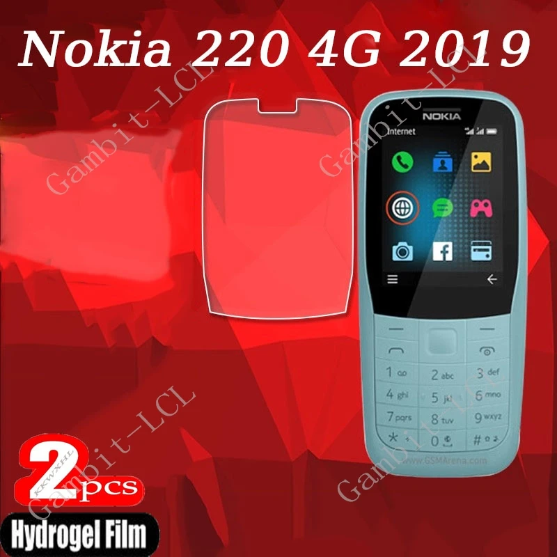 2 uds para Nokia 220 4G 2019 2,4 "Nokia220 4G Dual SIM con Dual-SIM HD película protectora de hidrogel completa cubierta protectora de pantalla