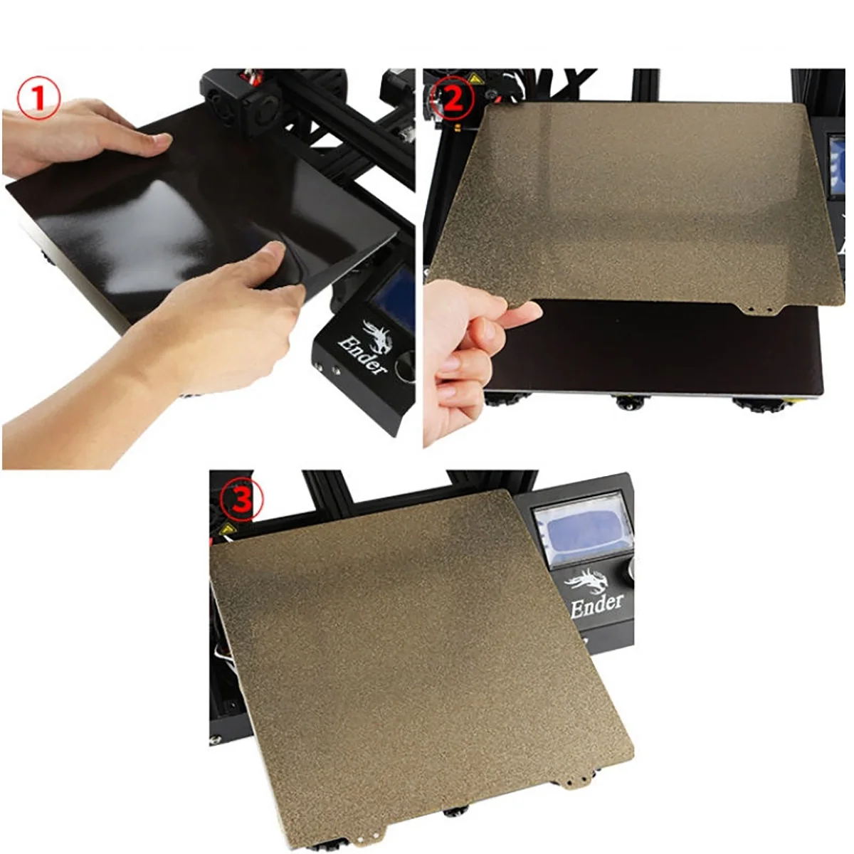 3D Printer Heat Bed Magnetic Base Sticker, Flexible B‑Side Rubber Magnet Sheet for Holding PEI Spring Steel Plate, Heat Resistan