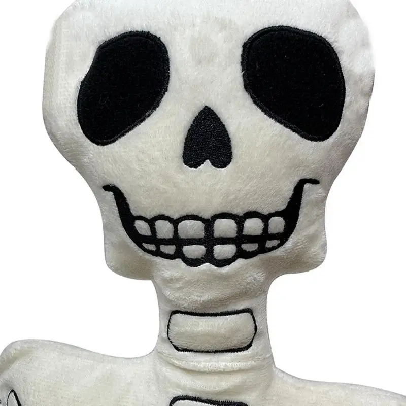 Horror Skull Stuffed Dolls Happy Halloween Skeleton Plush Toy Party Decorations White Bone Skeleton Ornaments Halloween Gifts