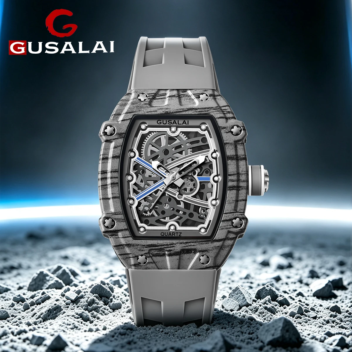 Men's Quartz Watch Trendy New Model Fashionable Wristwatch Stylish Timepiece for Gentlemen