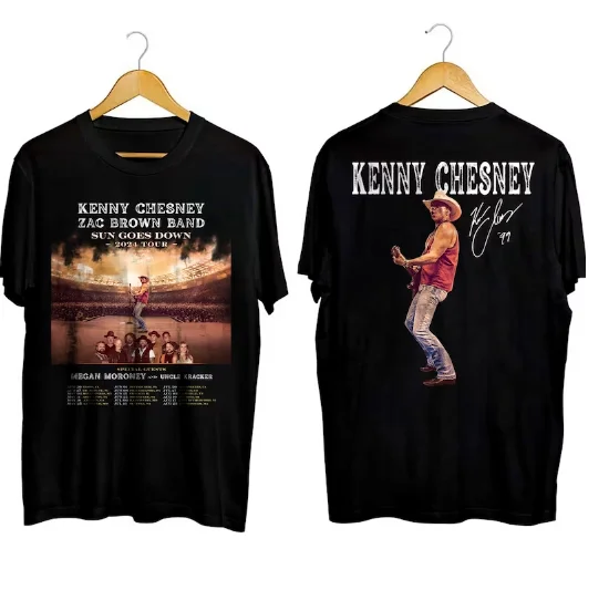 Kenny Chesney Sun Goes Down 2024 Tour Black T-Shirt Gift Fans Music Size S-5XL