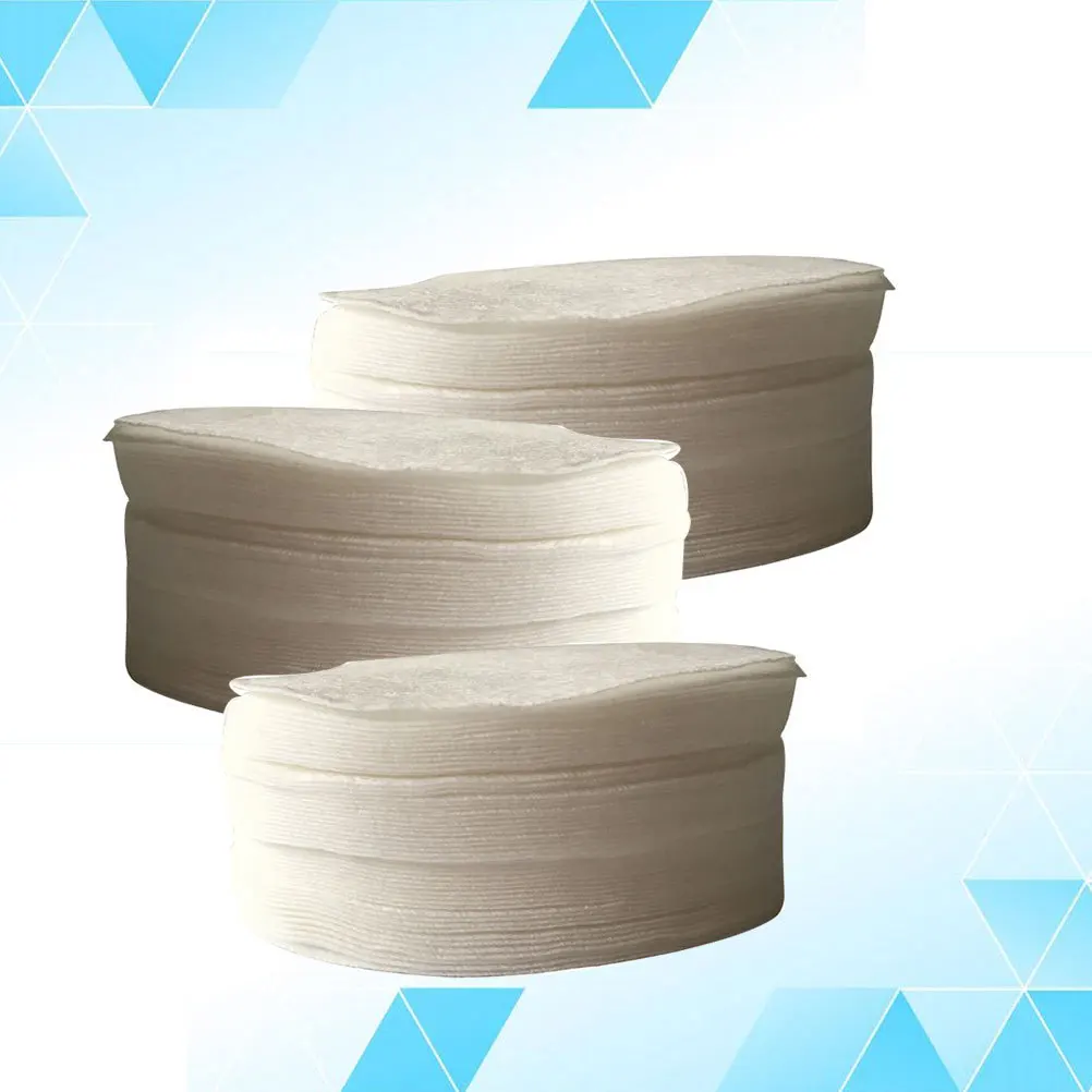 300 قطعة منصات مزيل ماكياج محبوكة 7.5 سنتيمتر الأبيض الجولة المتاح لينة جهاز العناية بالوجه أداة لمسمار الفن ماكياج إزالة الوجه #6