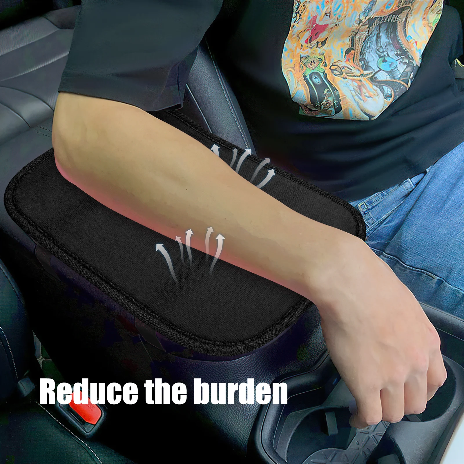 

Car Center Console Pad Auto Protective Cover Anti-S Elastic Lightweight Padded Cushion For Vehicle Console Box Interior