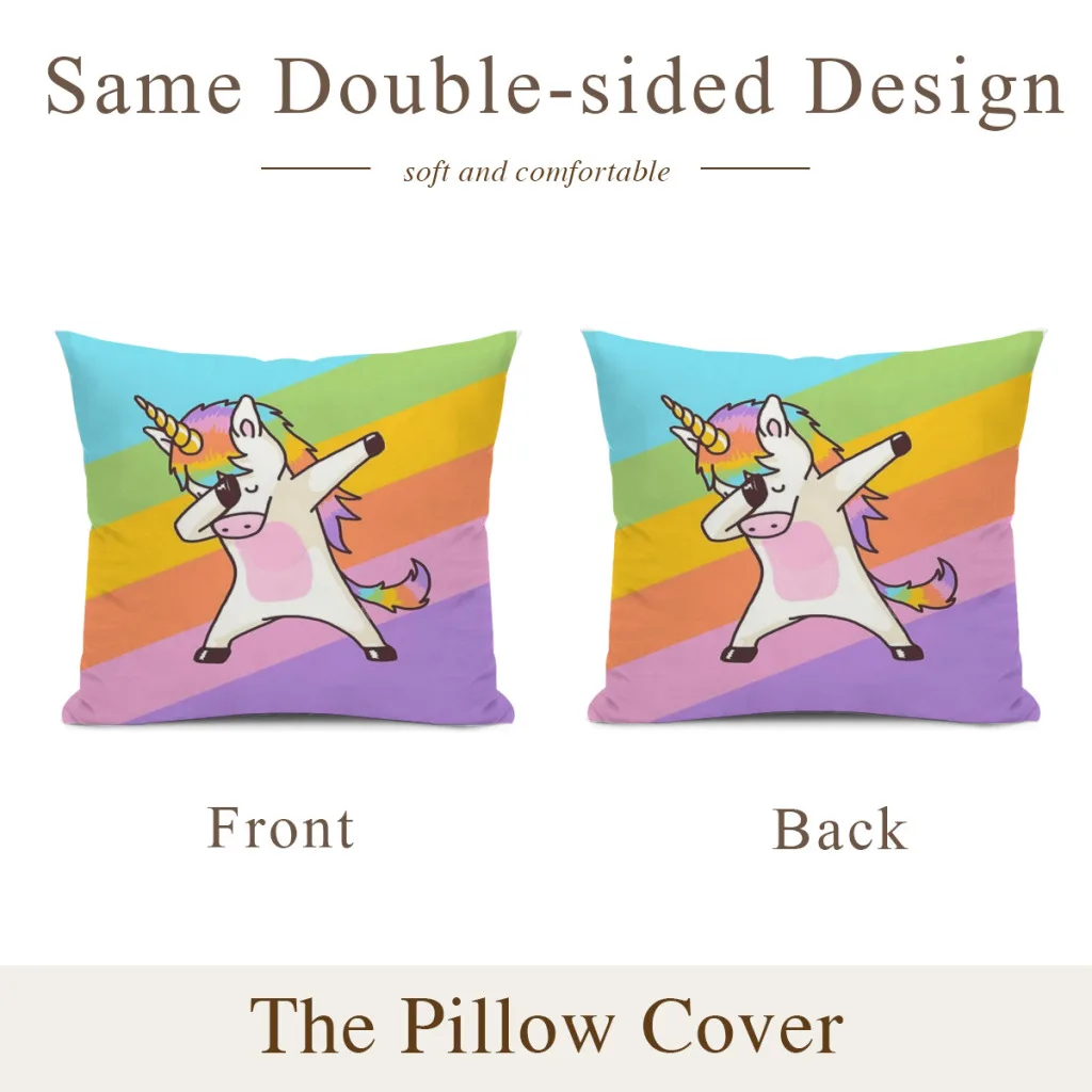 Dabbing Unicorn Shirt Hip Hop Dab Pose Pillowcase Cushions Cover Cushions Home Decoration Pillows For Sofa