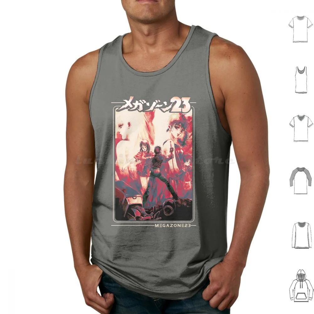 Megazone 23 Custom Laserdisc Logo-V1 Tank Tops Print Cotton Megazone Mega Zone Mega Zone 23 Anime Vintage Anime