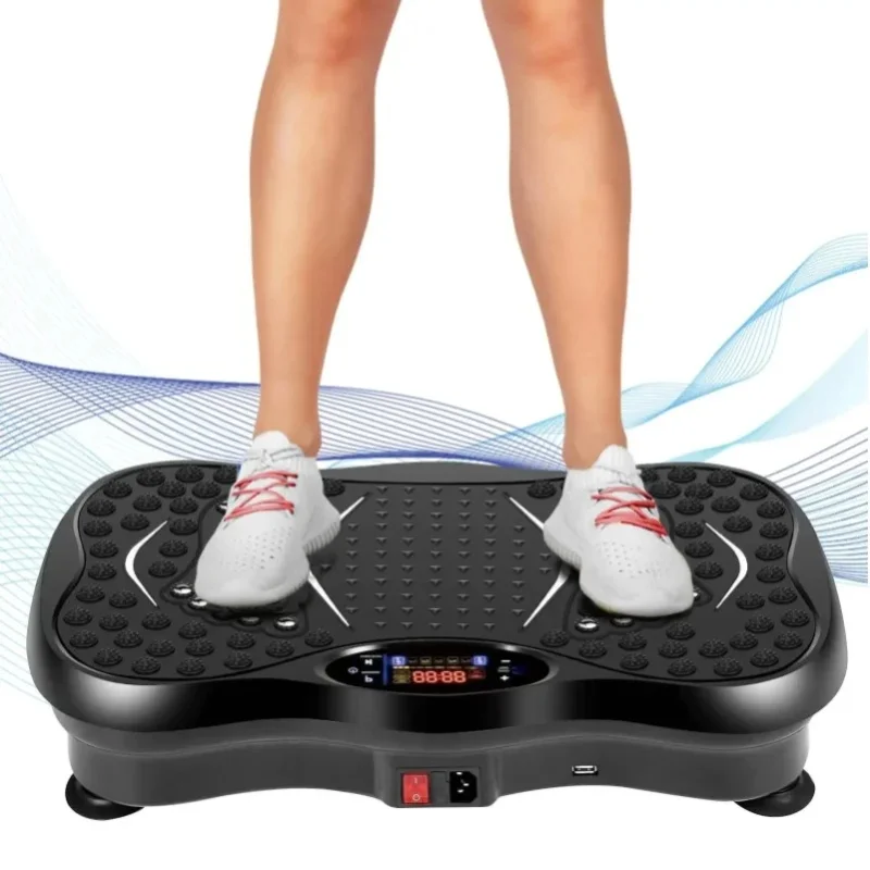 99-Gang-Vibrationsplatte mit Bluetooth und Widerstandsbändern, Heim-Fitness-Trainer für Gewichtsverlust, Muskelstraffung, Fettverbrennung, Trainingsgerät