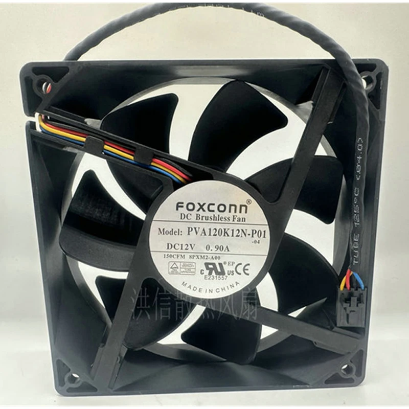 

1PC FOR Foxconn PVA120K12N-P01 DC 12V 0.90A 120x120x38mm 4-Wire Cooling Fan