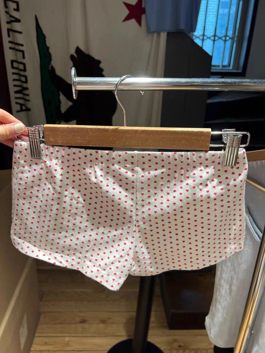 Strik Hart Boxerondergoed Vrouwen Elastische Taille Katoenen Rechte Korte Broek Zomer Casual Schattige Thuis Pyjama Short Nieuwe Y 2K