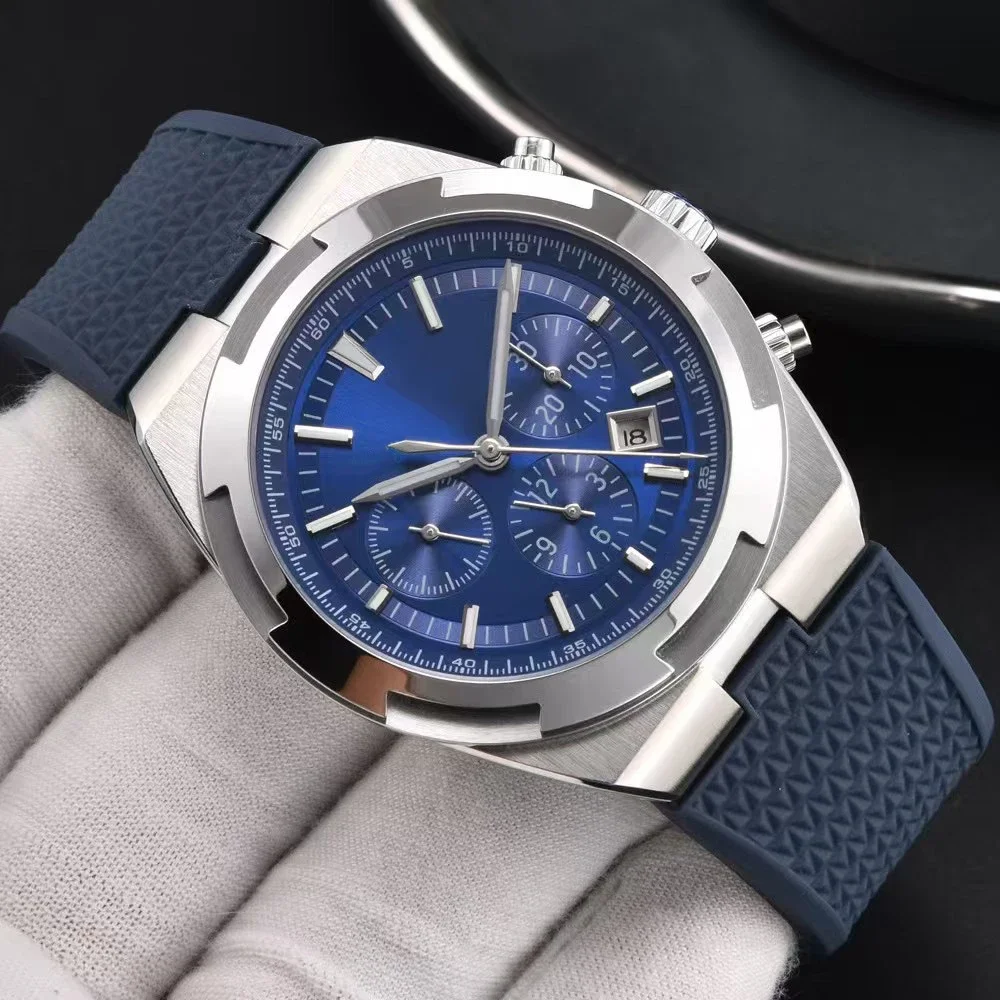 2025VIP 41mm Men's Luxury Mechanical Watch, stainless steel black rubber sapphire, high-quality casual wristwatch view 5