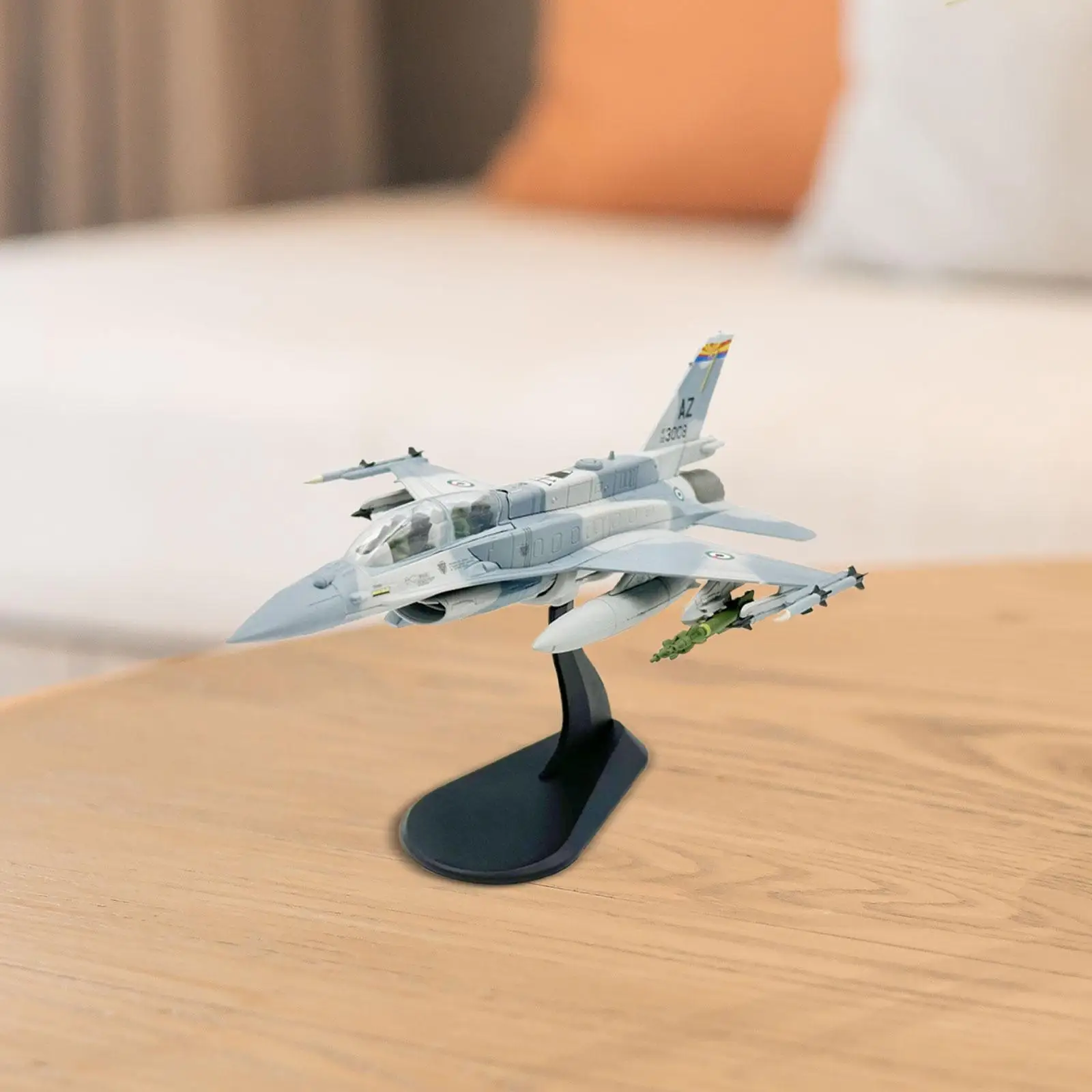 1/72 Scale F-16F Plane Kids Toys Realistic Airplane for Desktop Office Table