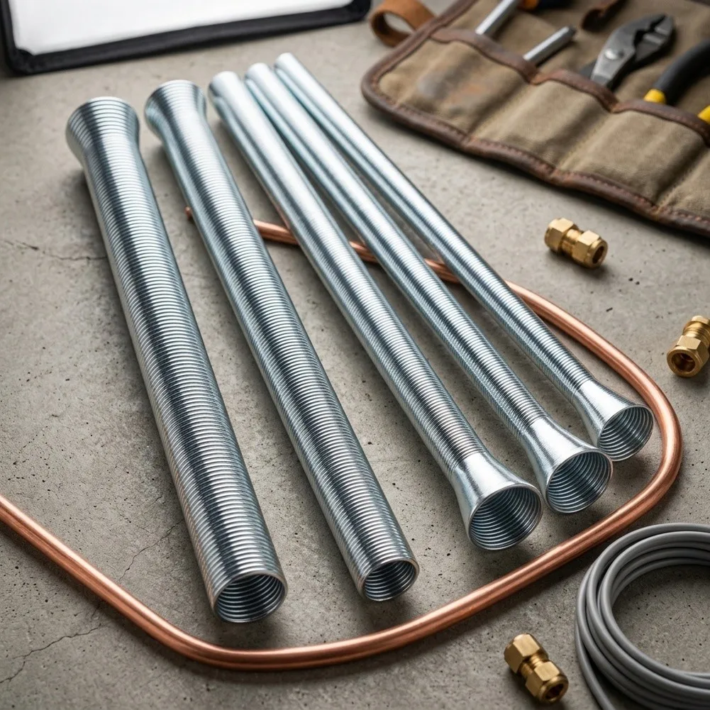 Air Conditioning Copper Tube Bender Kit 5 Sizes Including 1/4 5/16 3/8 1/2 and 5/8 Inch for Professional and DIY HVAC Work