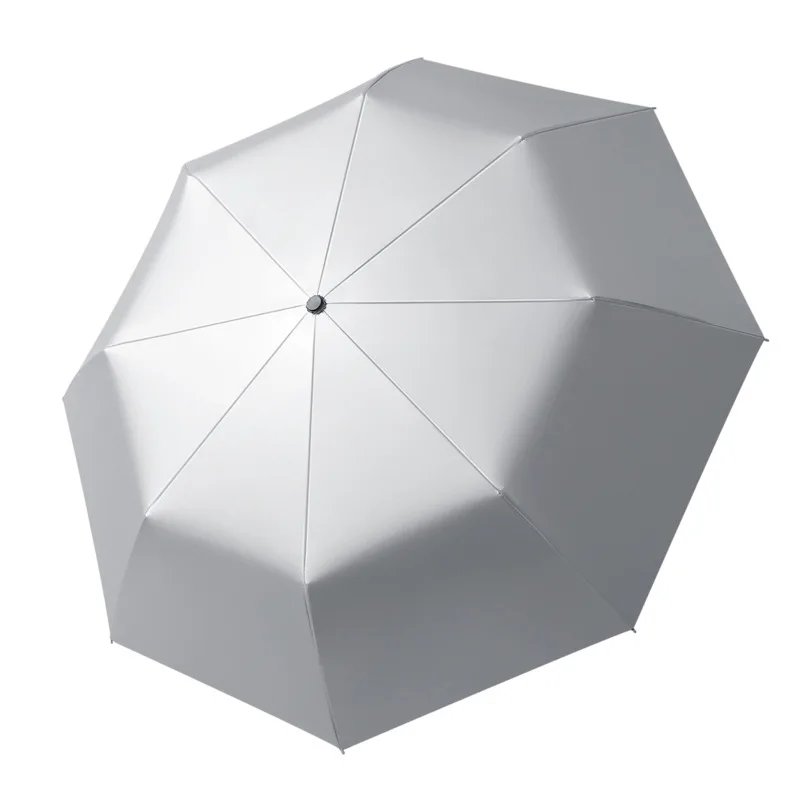 Sombrilla plegable para mujer, paños gruesos de titanio plateado, Anti sol UV, a prueba de viento, impermeable, sombrillas de lluvia