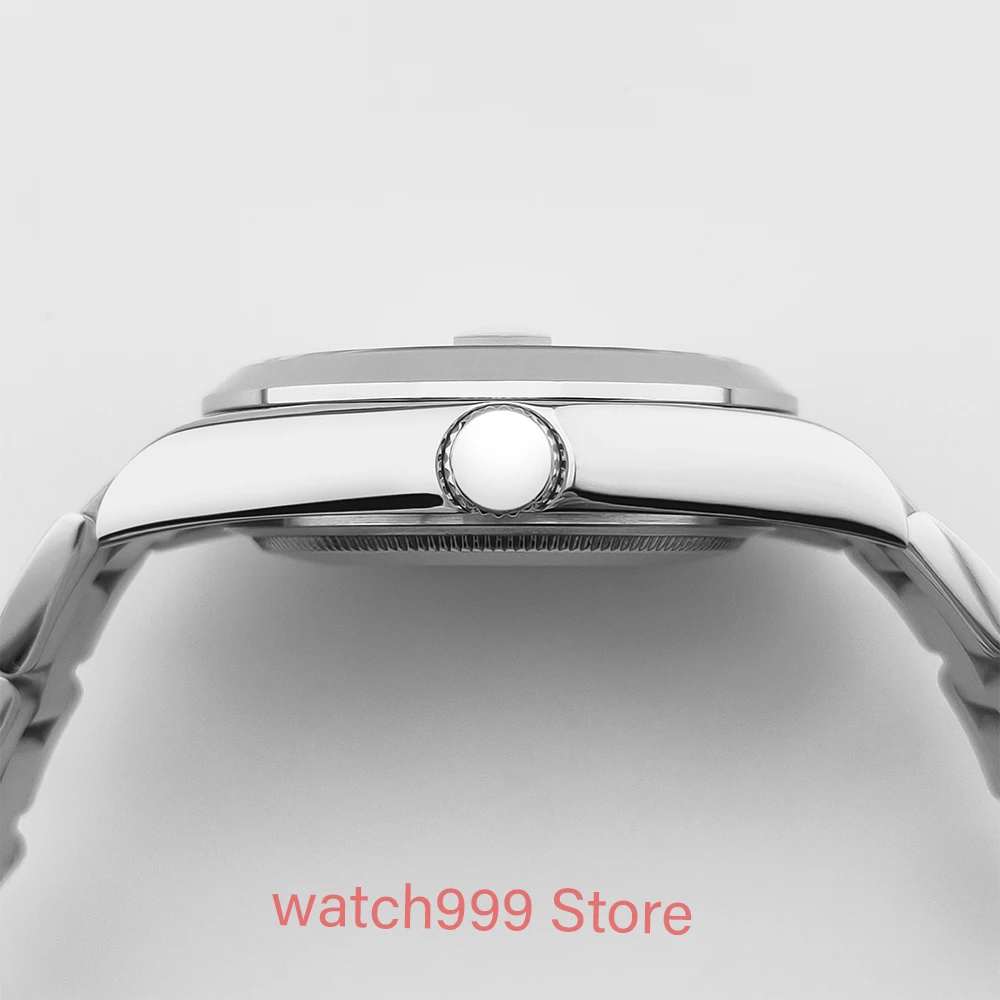 Corgeut 10ATM impermeable NH35 movimiento automático 36mm 39mm reloj para hombre hebilla deslizante correa de acero cristal de zafiro