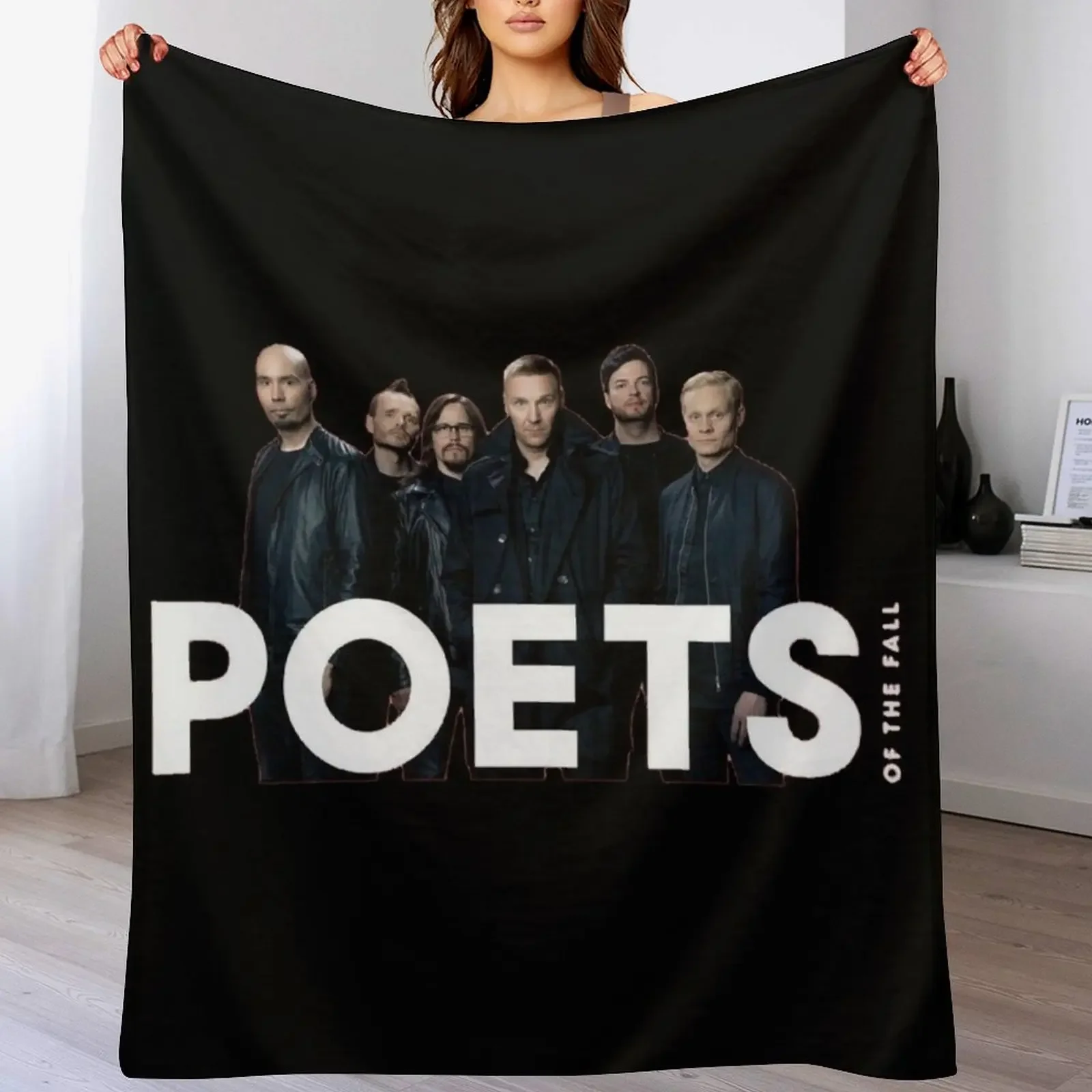 Poets of the Fall POTF is a Finnish rock band from Helsinki 20 Throw Blanket bed plaid Camping Blankets