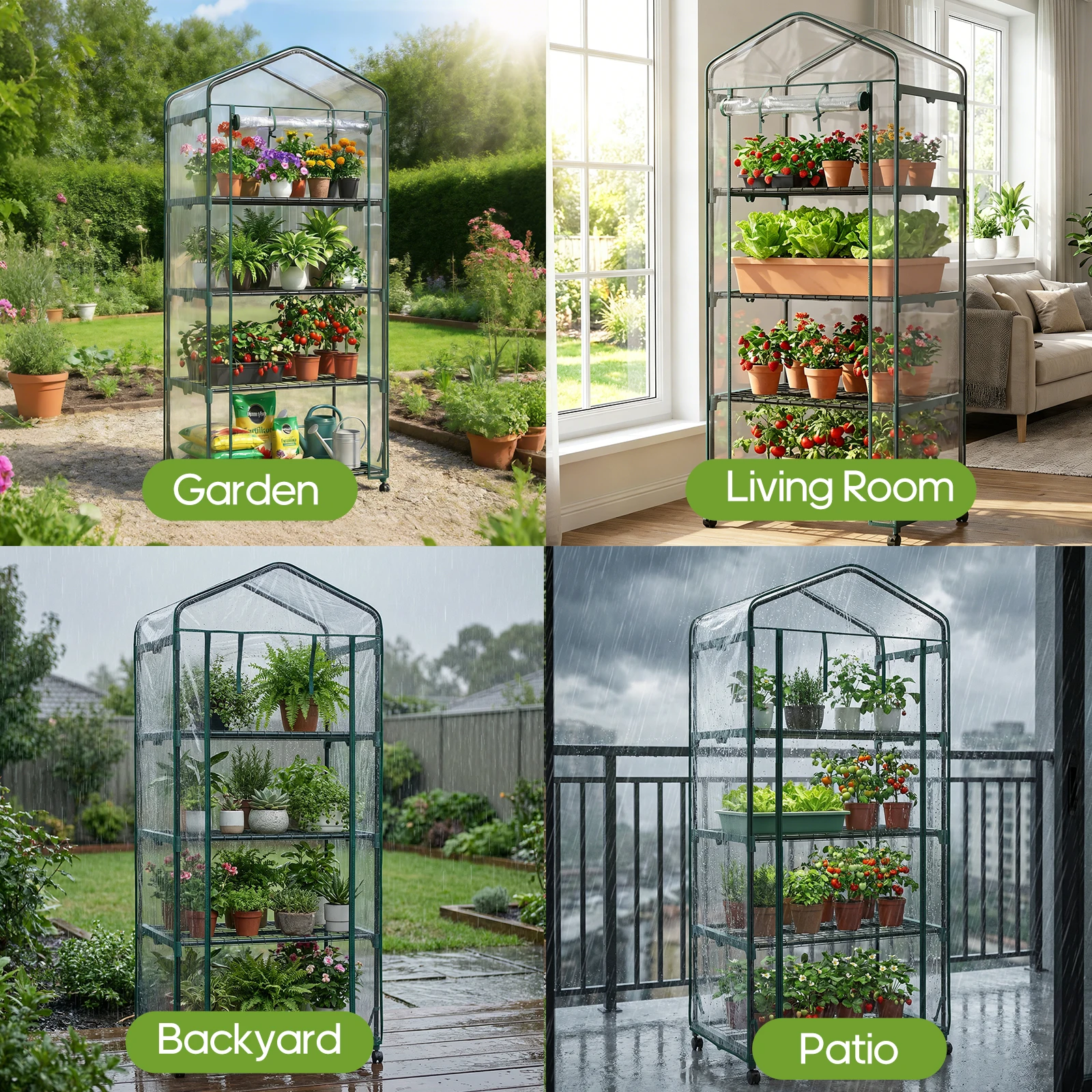 indoor plant greenhouse setup