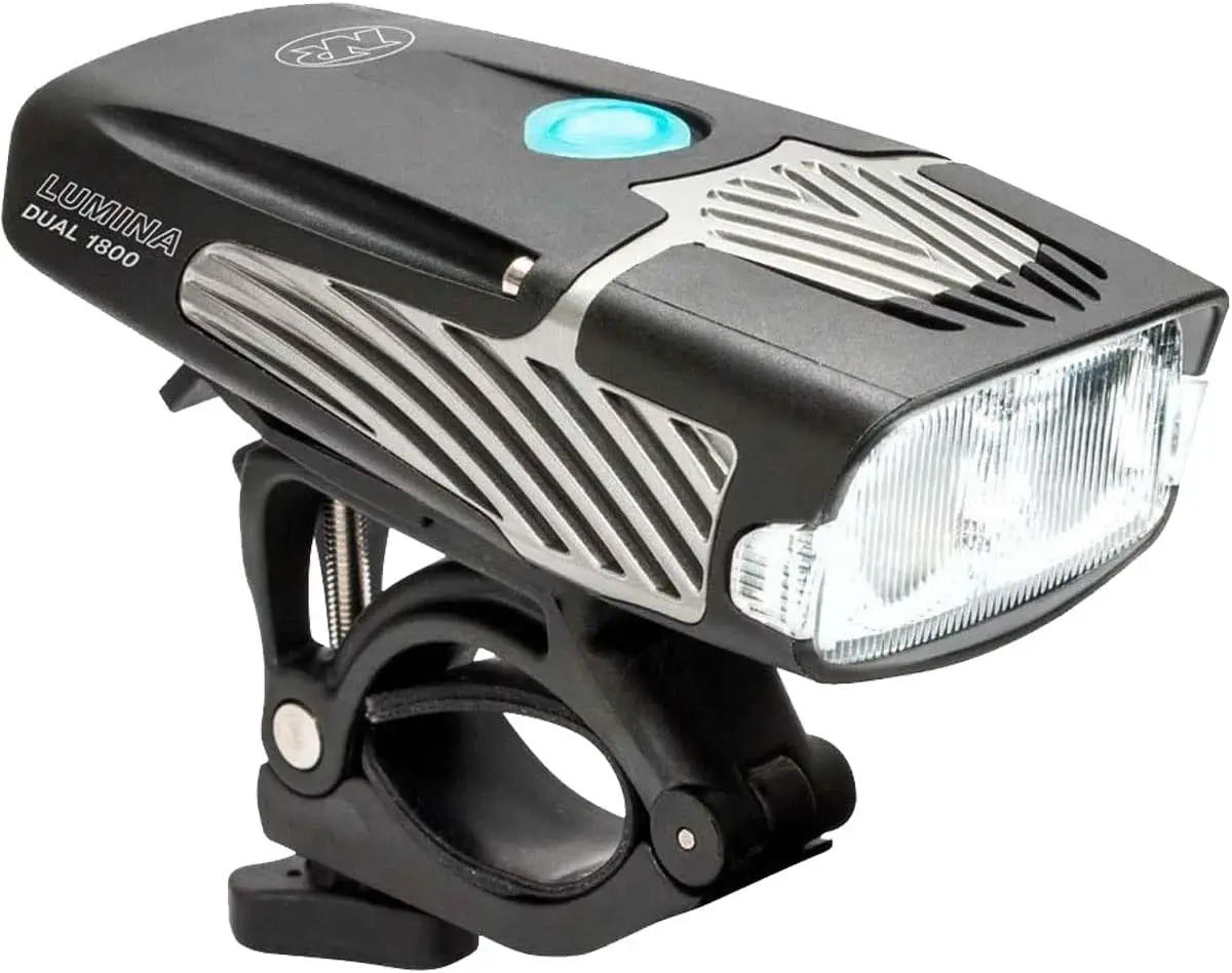 1800 Rechargeable Road Commuter Twin LED Bike Light Powerful Water Resistant Bicycle Headlight