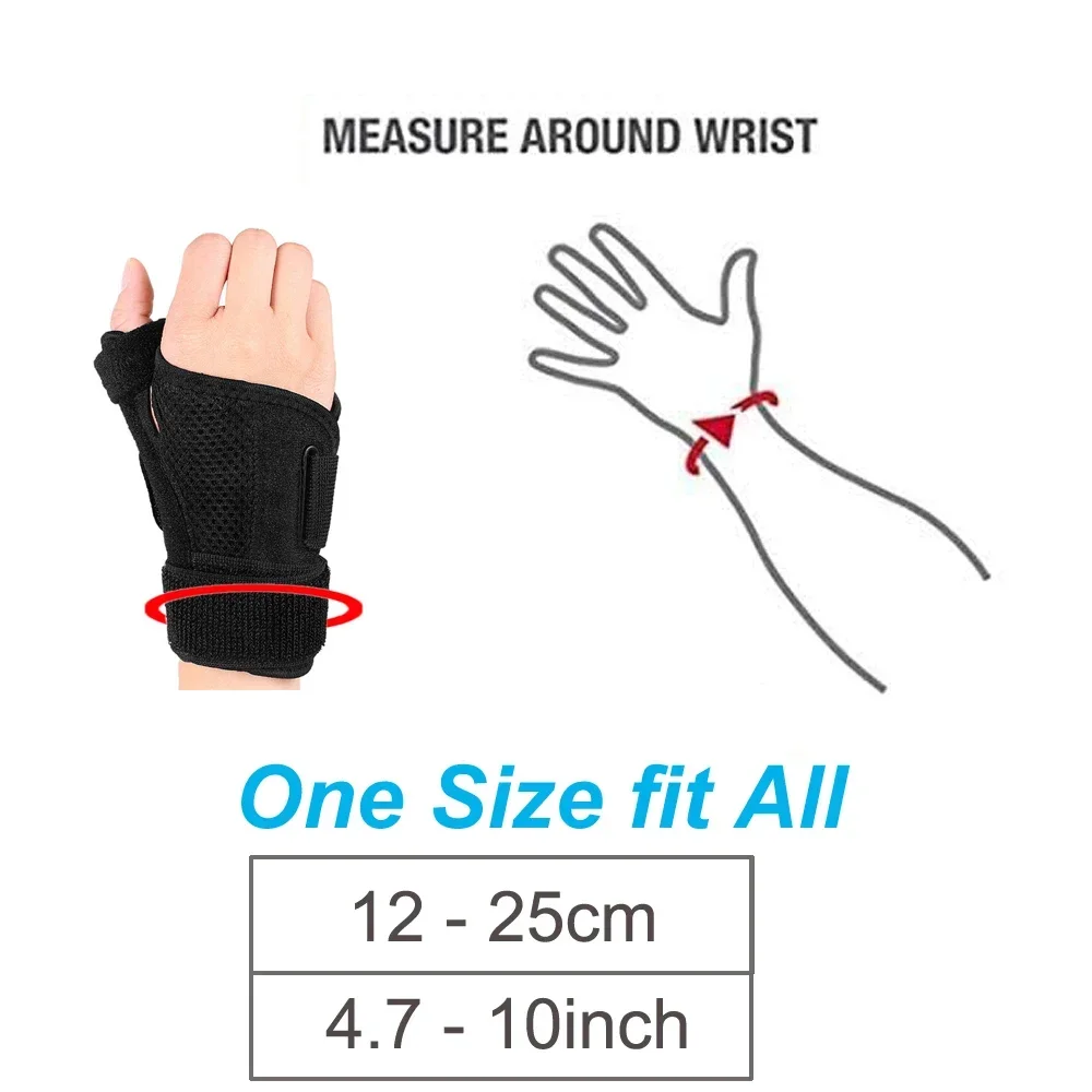 1PCS Sports Medicine Adjust-to-Fit Thumb Stabilizer,Spica Splint,Thumb Pain Relief Brace for Men Women,Sprains,Fits Right Left