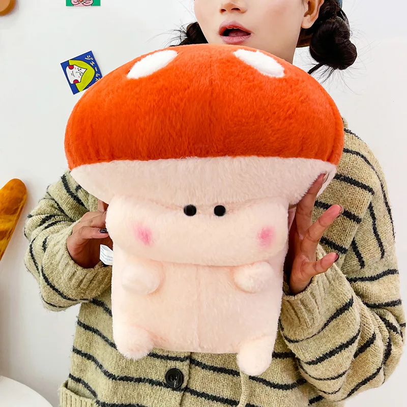 Mushroom Plush Toy Pillow Kawaii Super Soft Stress Relief Decorative Throw Pillow For Home Sofa Decor Comfortable Holiday Gift