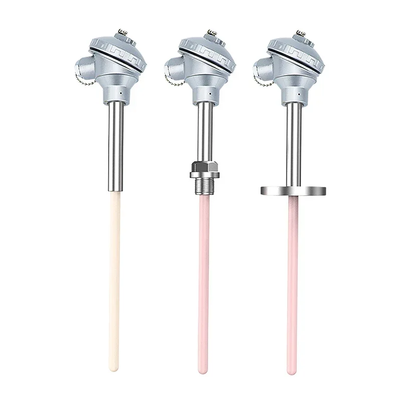 Platinum-RH Thermocouple WRP-130SB-Type 0-1600 ℃ High Temperature Resistant Corundum Ceramic Tube Temperature Sensor