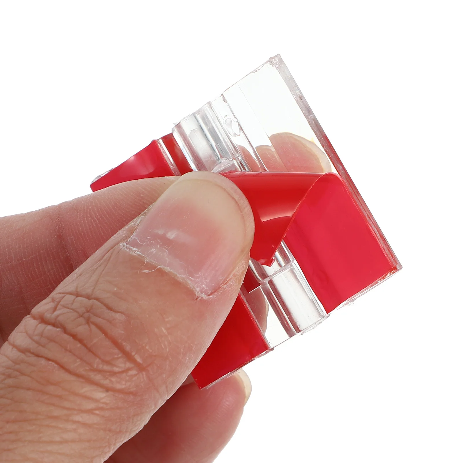 

4Pcs Self-Adhesive Acrylic Hinges Multi-Functional Durable for Cabinet Box Decorative Case Replacement Small Hinges