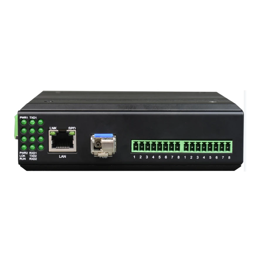 Serial RS485 RS422 RS232 To Ethernet Industrial Rail 1-4 Channel Serial Port Server