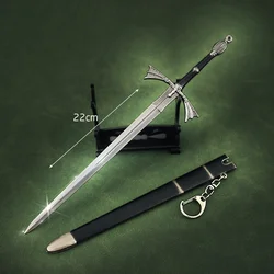 Game TV Daemon Targaryen Dark Sister Valyrian Steel Model 22cm Metal Katana Samurai Sword Ornaments Gift Toy