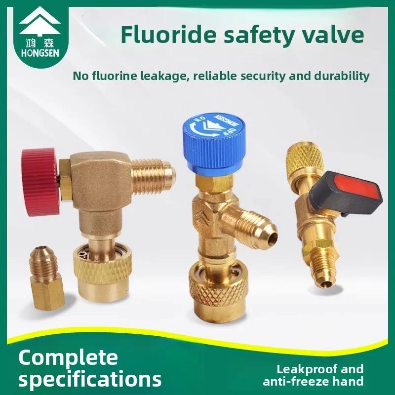 Hosen Charging Valve with Safety Release,Universal for R410A/R134a Refrigerant,Low-Pressure Stop Valve Car AC System,Accessories