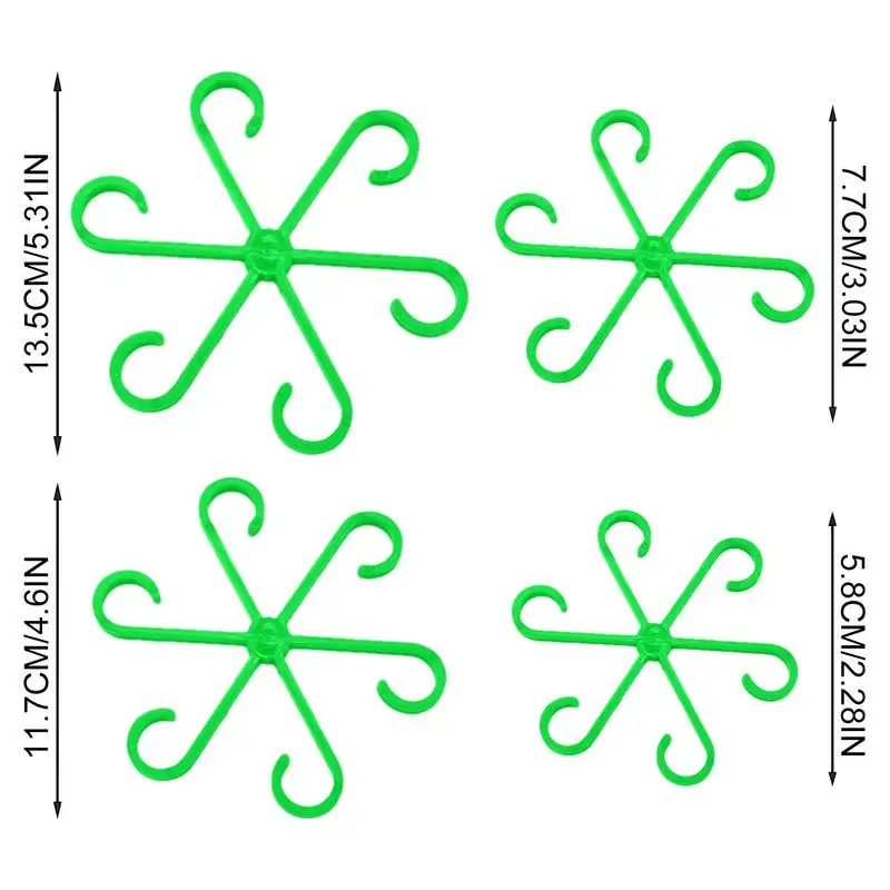 4 個再利用可能な植物茎折りたたみフレームガーデンツールステークなしトレリス植物茎サポートサポート枝茎オーガナイザー