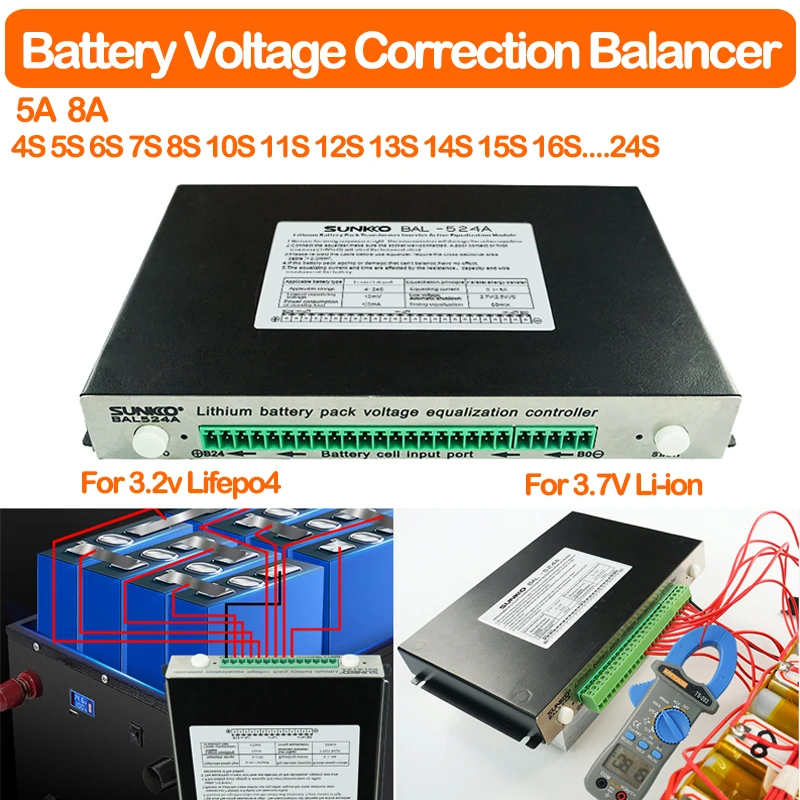 

5A 8A Active Equalizer Balancer Adjust Battery Pack Voltage Error 4~24S Li-ion Lifepo4 Lithium Battery Active Equalizer Balancer