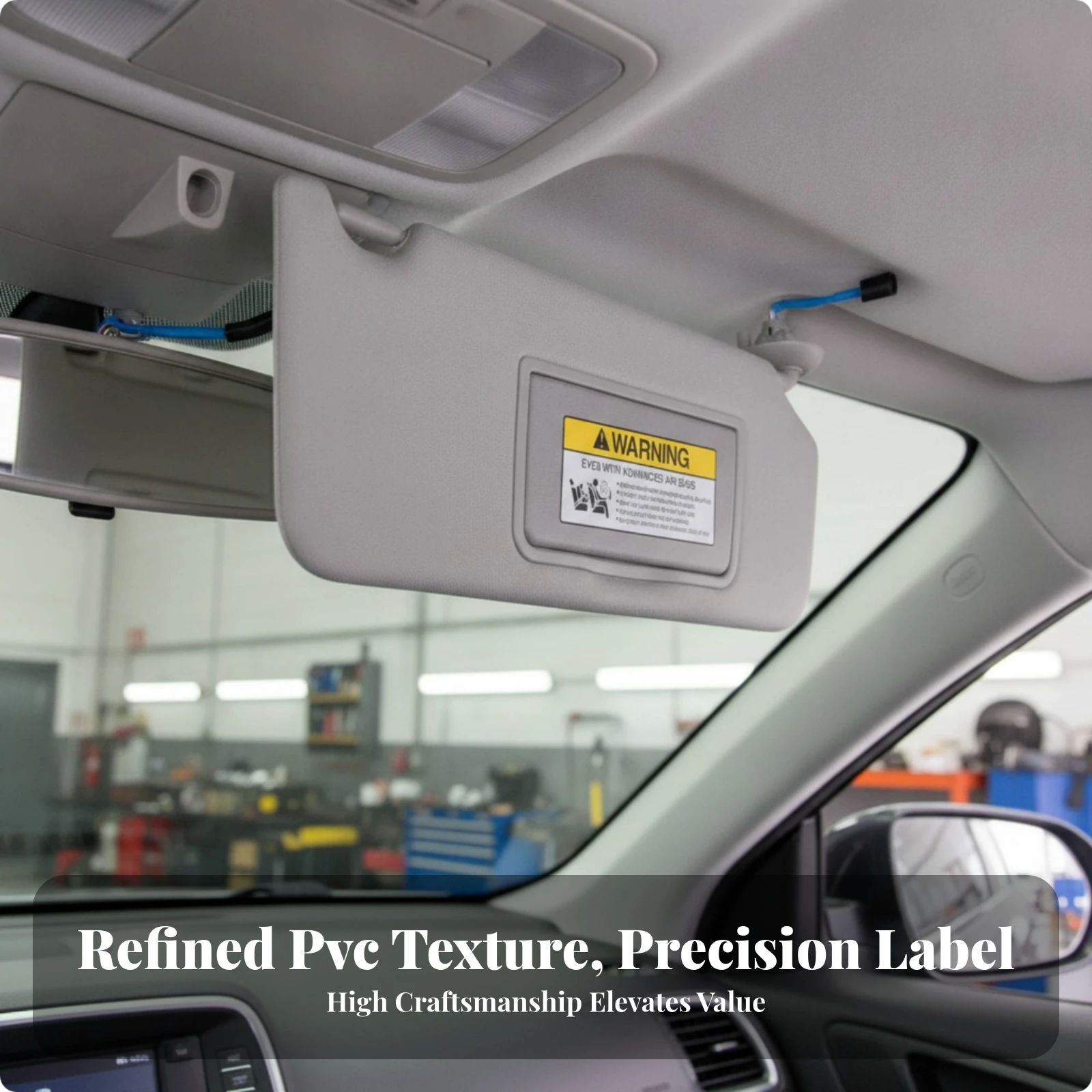 Passenger Side Sun Visor Gray Right Side Sun Visor clothCovered High-Grade for Mechanics