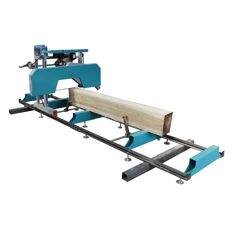 Hydraulic Horizontal Portable Wood Production Line Sawmill In Band Saw Hine