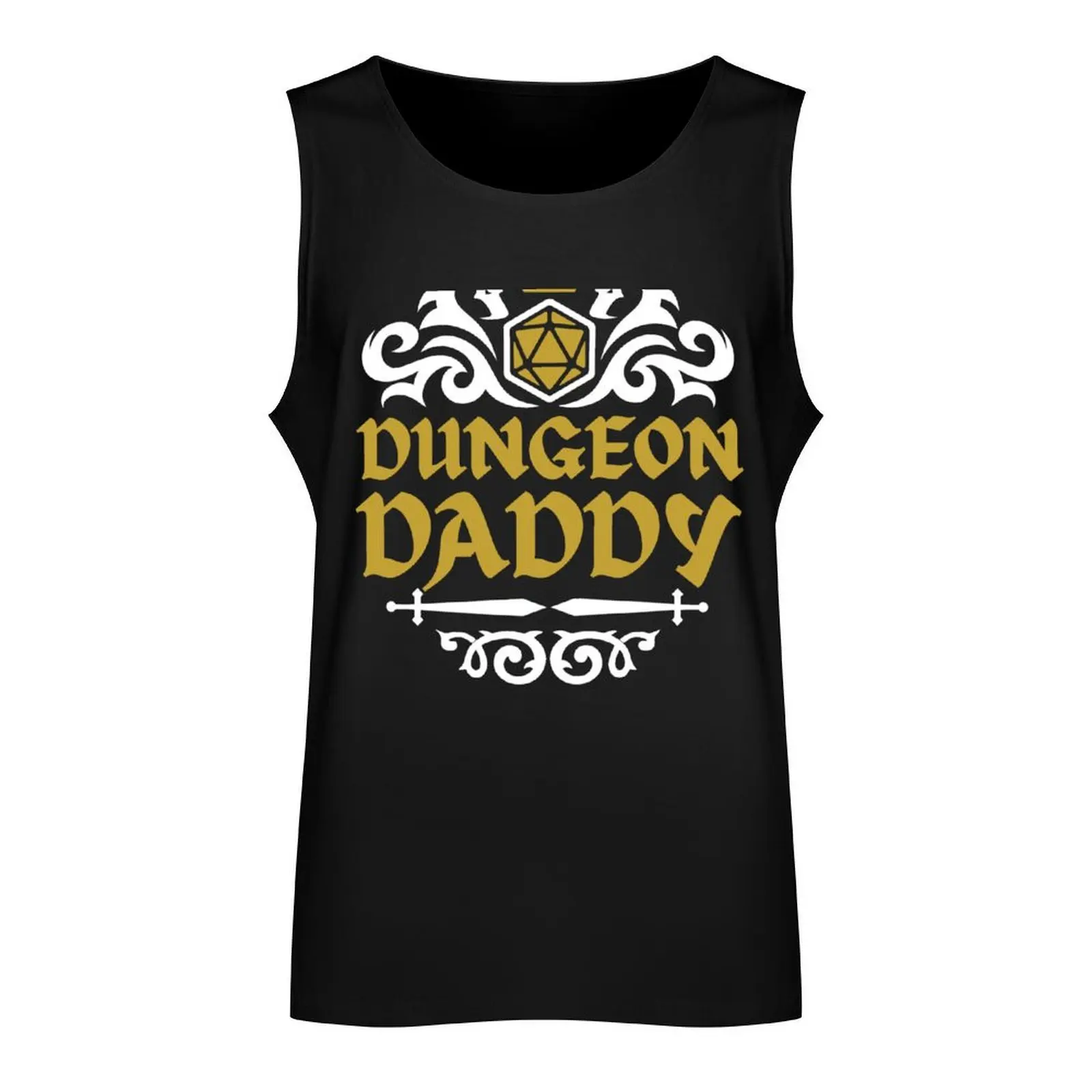 DND DAD, DUNGEON DADDY, Dnd fathers day, D&D dad Tank Top vests for men Man gym clothes vest men