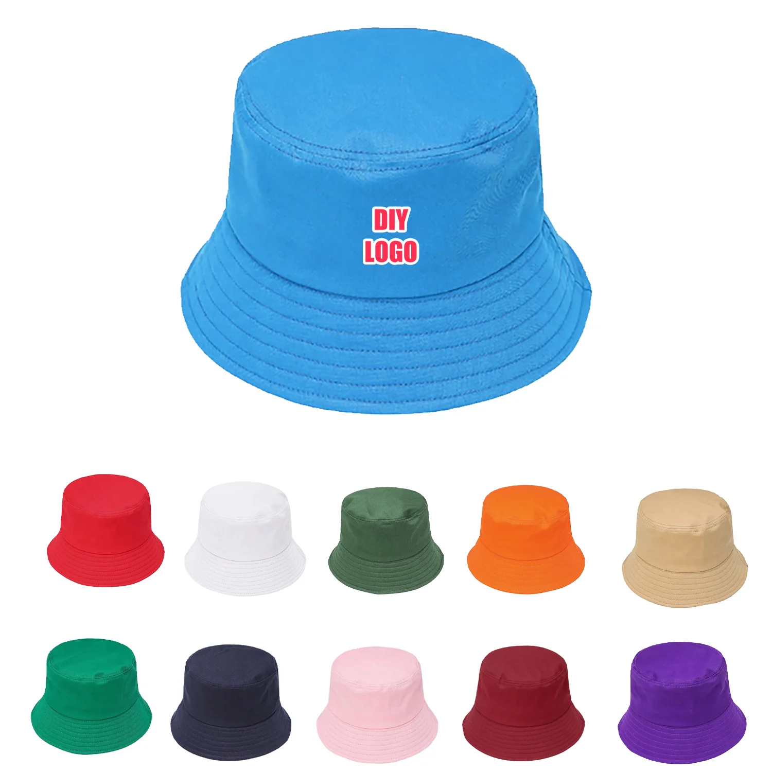 Personal Customized Cotton Bucket Hat for Men and Women Fishermen Cap Panama Cap Outdoor  Sunscreen Hat Hunting Beach Cap