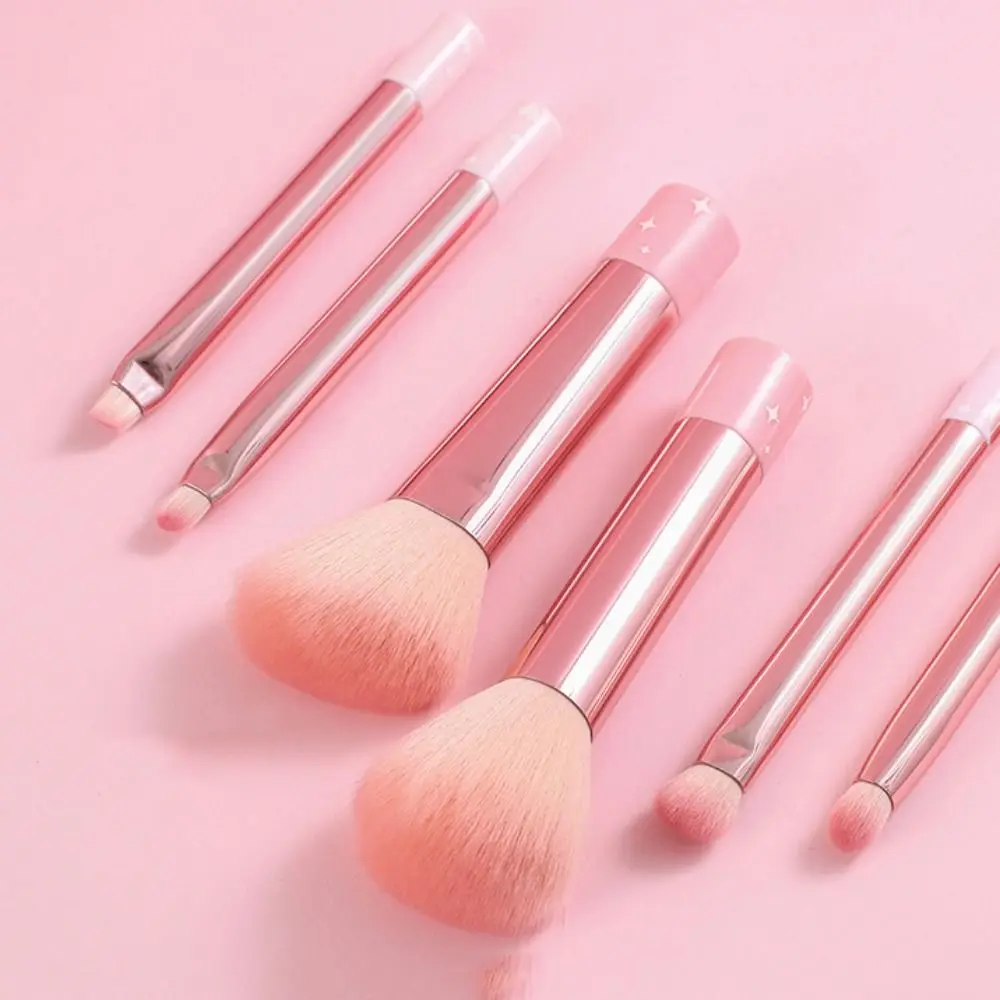 6pcs Fashion Furry Makeup Brushes Set Cosmetic Tool Concealer Eyeshadow Powder Brush Eye Shadow Soft Cosmetic Brush Set Student