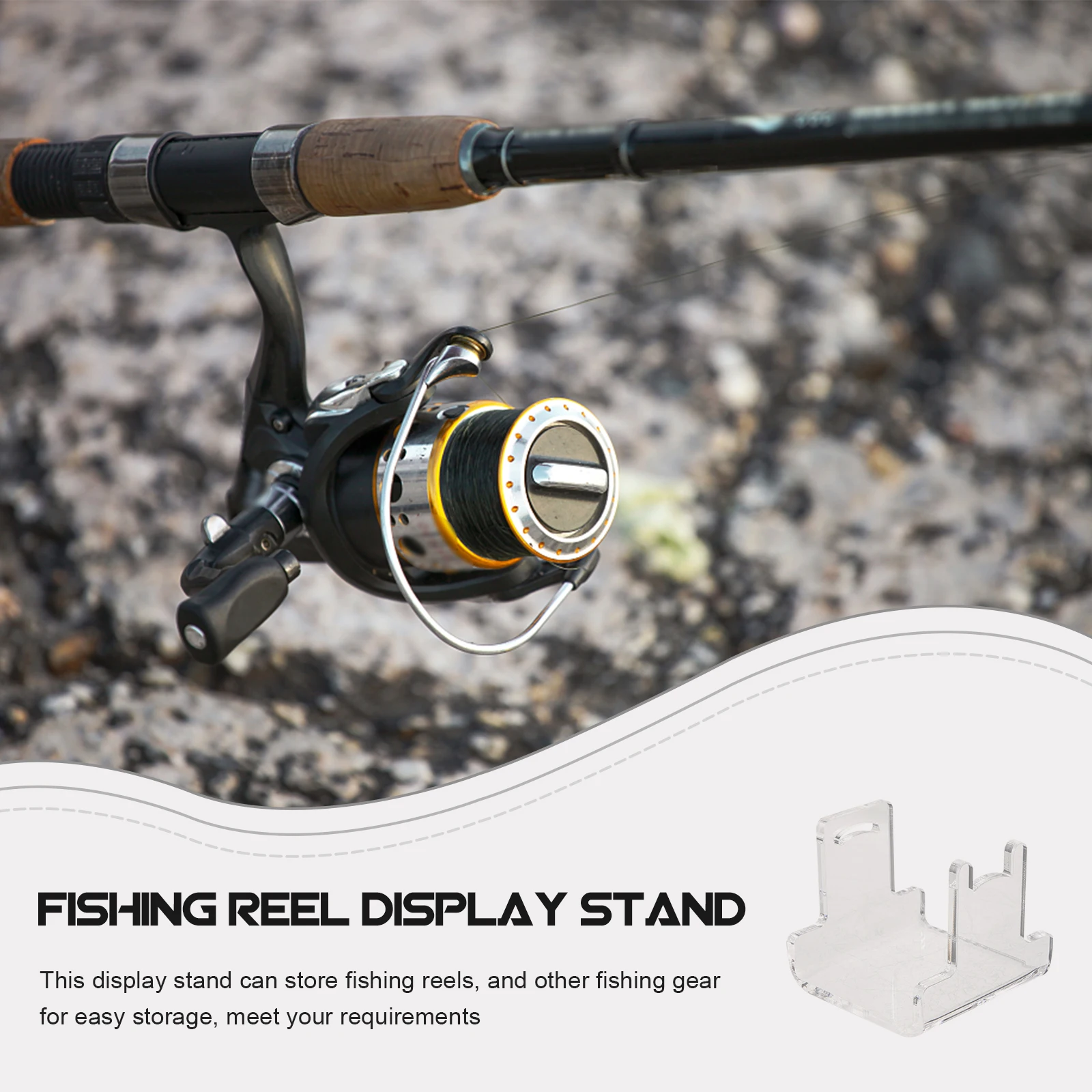 

1pcs Fishing Reel Display Rack Acrylic Holder for Wheel Storage Spinning Gear Stand Arrangement Home Use