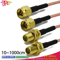 RG316 Cable SMA to SMA Male Female Connector Antenna extension jumper RF cable Pigtail Adapter For WIFI 3G 4G GSM Antenna
