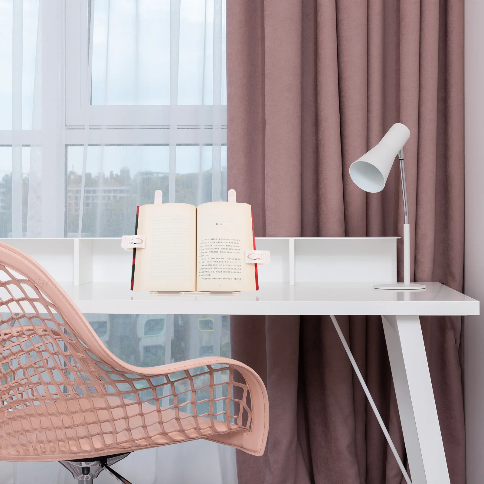 

Multi Functional Reading Bookshelf Stand for Books Scores Notes Compact Size Long Use Student Learning Desktop Rack Book Support