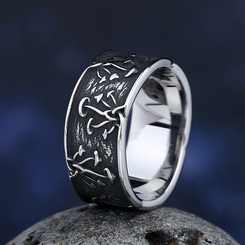 Fashion Style Stainless Steel Mushroom Ring Fashion Men And Women Retro Punk Hip Hop Jewelry Ring For Man Wholesale 2022 V194