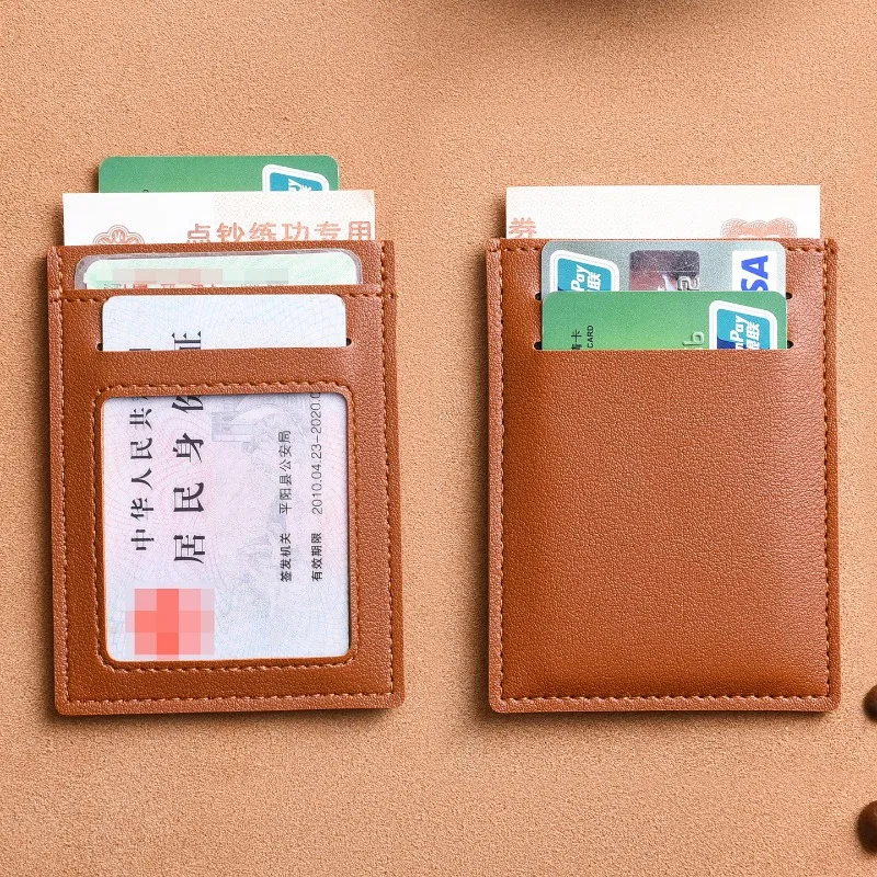 초슬림 카드 홀더 지갑 여성 남성용 슬림 미니 RFID 차단 멀티 신용카드 슬롯 포켓 ID 배지 신용카드 케이스