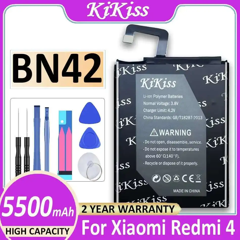 

High-Capacity Long-Lasting Performance 5500mAh Mobile Phone Battery BN42 For Xiaomi Redmi 4 2G Ram 16G Rom Edition